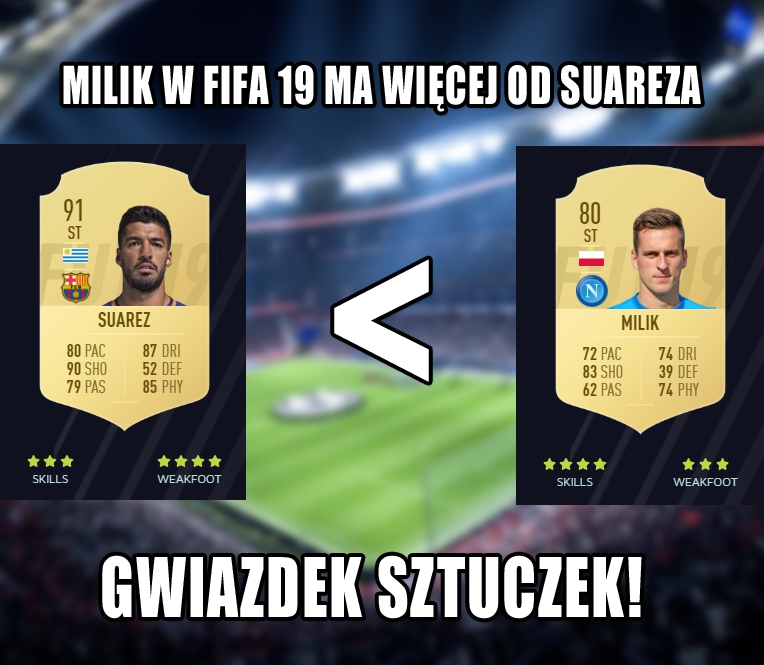 W tym Milik jest LEPSZY od Suareza w FIFA 19!